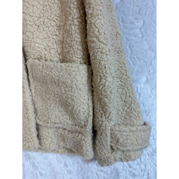 Free People Runway Popular Soft Teddy Bear Faux Fur Ivory Sherpa Coat XS/S*(see) - Picture 12 of 15